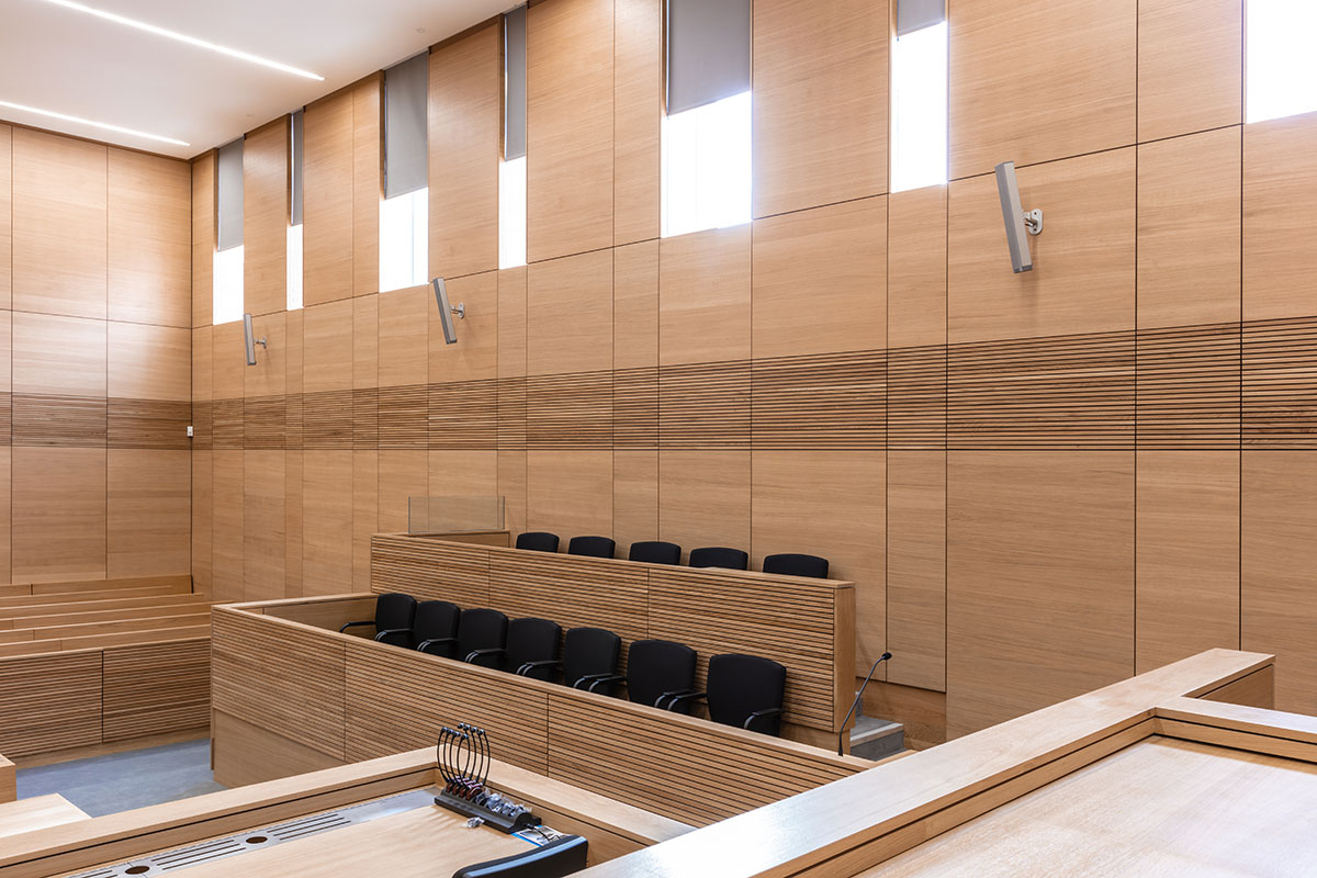 Cork Courthouse, Ireland Woodfit Acoustic Panels Ireland