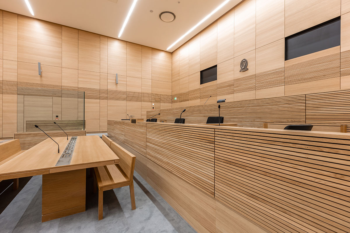 Cork Courthouse, Ireland Woodfit Acoustic Panels Ireland