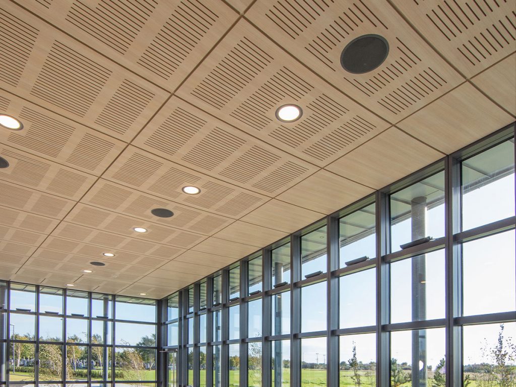 woodfit slotted acoustics panels ceiling